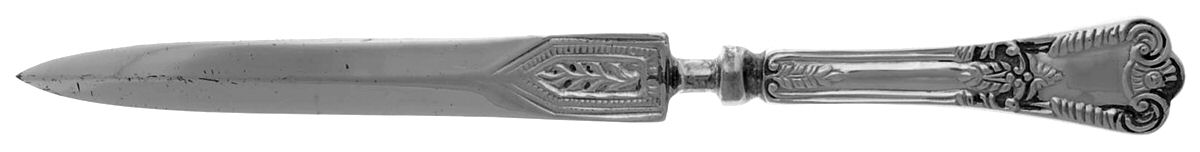 Silverplate Flatware Letter Opener Solid Piece by Unknown Mfg Silver-1