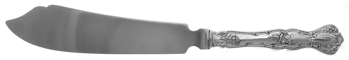 Silverplate Flatware Fish Serving Knife w/Unengraved Stainless Blade by Unknown Mfg Silver-1