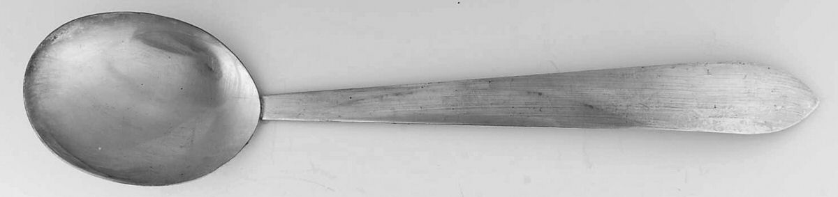 Silverplate Flatware Solid Salad Serving Spoon by Unknown Mfg Silver-1