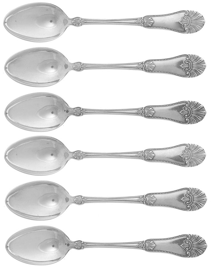 Silverplate Flatware (Set of 6) Demitasse Spoons by Unknown Mfg Silver-1