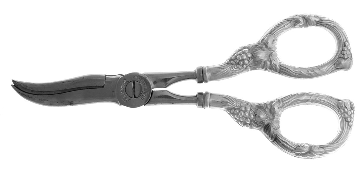 Silverplate Flatware Grape Shears with Hollow Handle by Unknown Mfg Silver-1