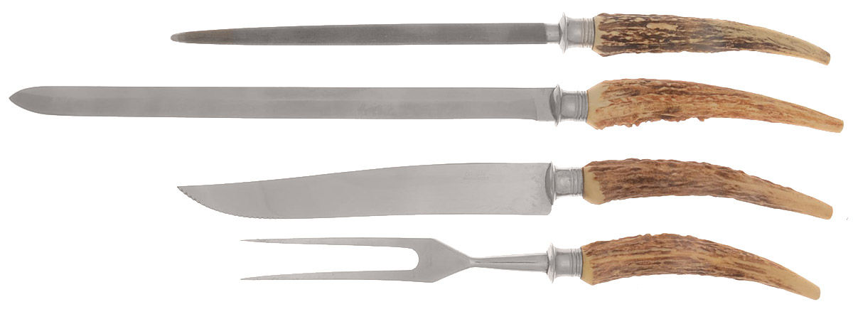 Stainless Flatware 4pc Carving Set (CFS,CKS,KS,HAMK) by Unknown Mfg Silver-1