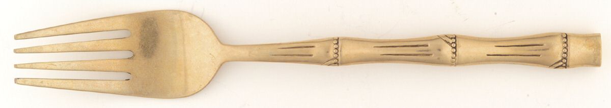 UNF566 (Gold Electroplate) Fork by Unknown Mfg Silver-1