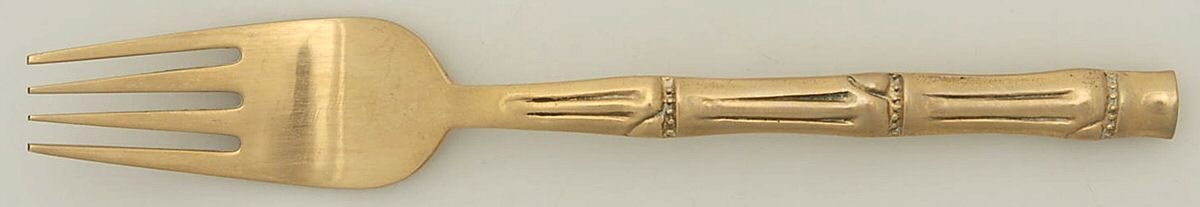 UNF566 (Gold Electroplate) Fork by Unknown Mfg Silver-1