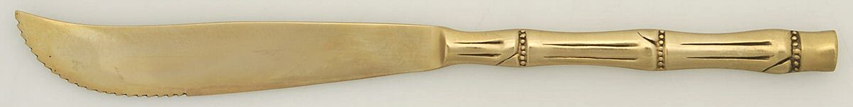 UNF566 (Gold Electroplate) Individual Steak Knife Hollow Handle by Unknown Mfg Silver-1