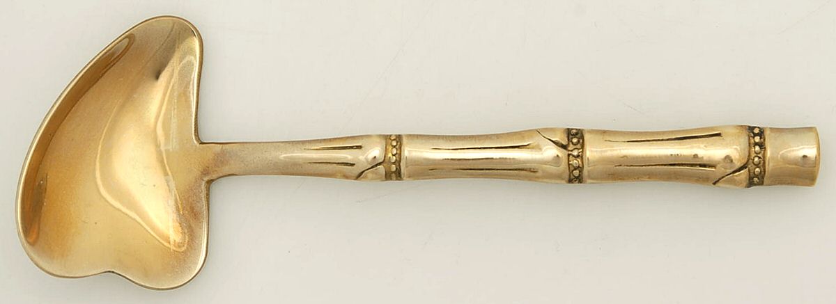 UNF566 (Gold Electroplate) Sugar Spoon by Unknown Mfg Silver-1