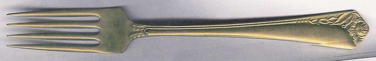UNF588 (Gold Electroplate) Fork by Unknown Mfg Silver-1