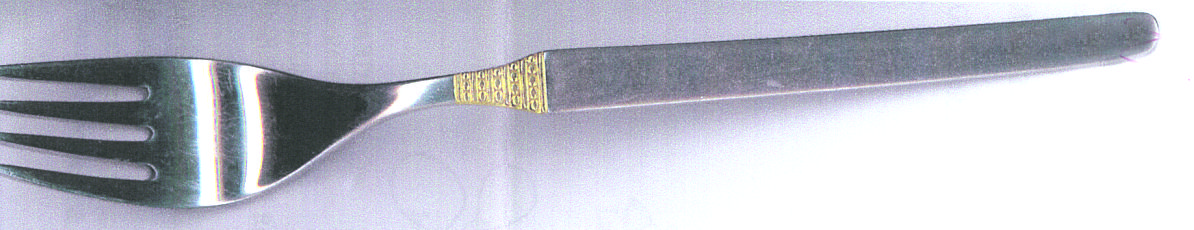 UNF1523 (Stainless, Gold Accent) Fork by Unknown Mfg Silver-1