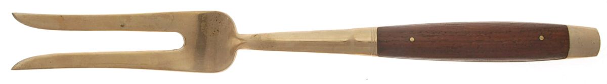 Imperial Rose (Brassware) Large Stainless-Prong Roast Carving Fork by Unknown Mfg Silver-1