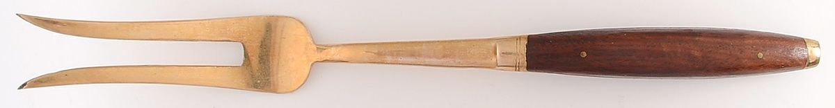 Imperial Rose (Brassware) Large Stainless-Prong Roast Carving Fork by Unknown Mfg Silver-1