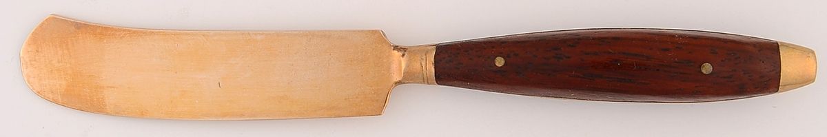 Imperial Rose (Brassware) Butter Spreader Hollow Hdl-Paddle/Stainless Blade by Unknown Mfg Silver-1