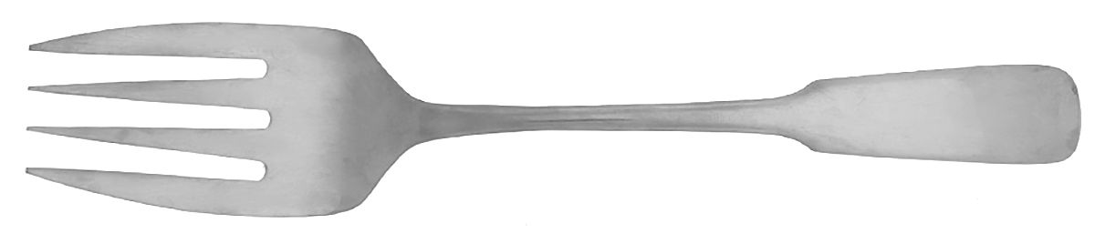 Ski & Sea (Stainless) Solid Serving Fork by Unknown Mfg Silver-1