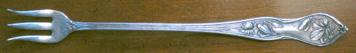 Violets (Silverplate) Cocktail/Seafood Fork by Unknown Mfg Silver-1