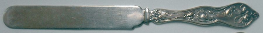 Violets (Silverplate) Youth Knife, Solid Piece by Unknown Mfg Silver-1