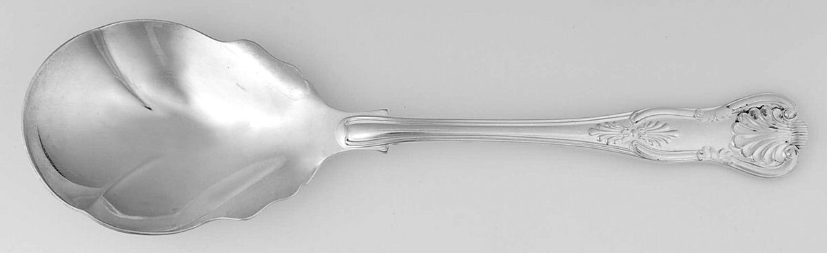 Kings (Silverplate) Solid Salad Serving Spoon by S.G. Silverplate (England)-1
