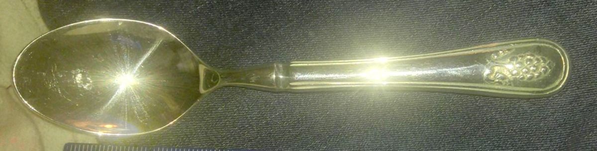 Vintage Grape (Silverplate) Place/Oval Soup Spoon by Unknown Mfg Silver-1