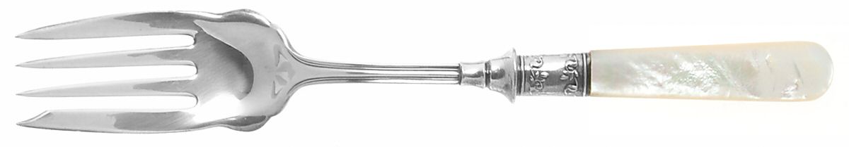 Pearl Handled Flatware (Sterling) Pearl Handle Medium Cold Meat Fork by Universal-1
