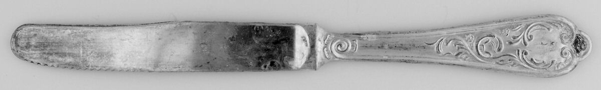 800-18 (Silverplate) Modern Solid Knife by Unknown Mfg Silver-1