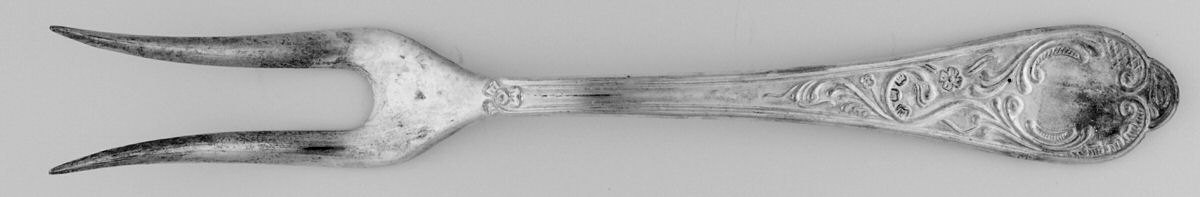 800-18 (Silverplate) Solid Serving Fork by Unknown Mfg Silver-1