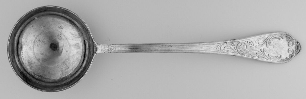 800-18 (Silverplate) Solid Soup Ladle by Unknown Mfg Silver-1