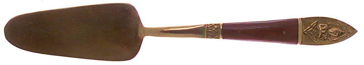 Siam-Brown (Brass) Solid Pie Server by Unknown Mfg Silver-1