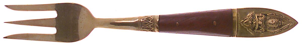 Siam-Brown (Brass) Individual Salad Fork by Unknown Mfg Silver-1
