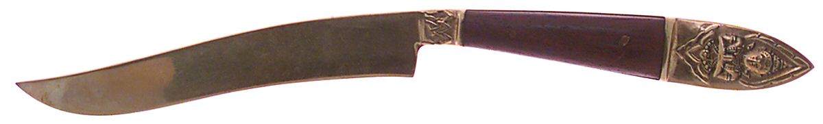 Siam-Brown (Brass) Individual Steak Knife Hollow Handle by Unknown Mfg Silver-1