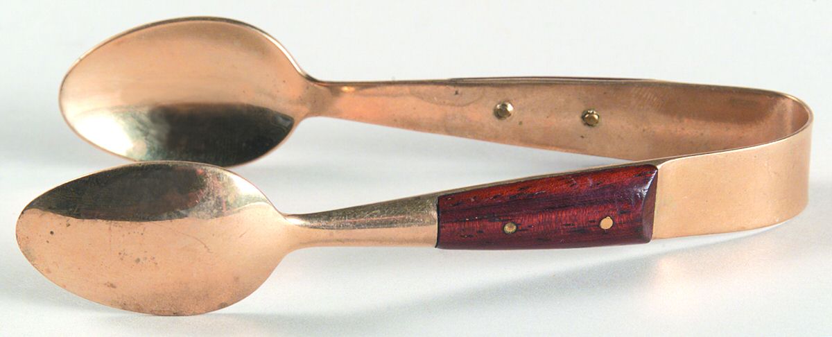 Siam-Brown (Brass) Sugar Tongs by Unknown Mfg Silver-1