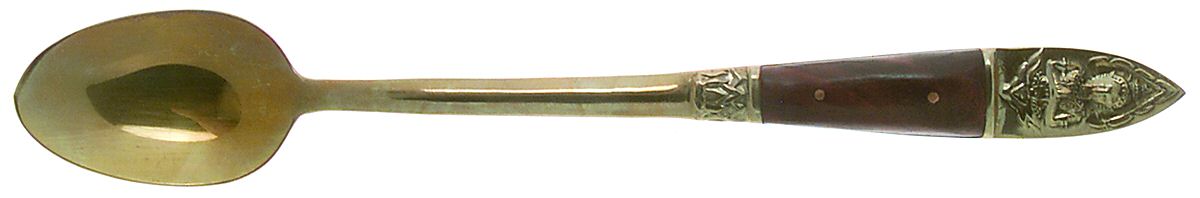 Siam-Brown (Brass) Iced Tea Spoon by Unknown Mfg Silver-1