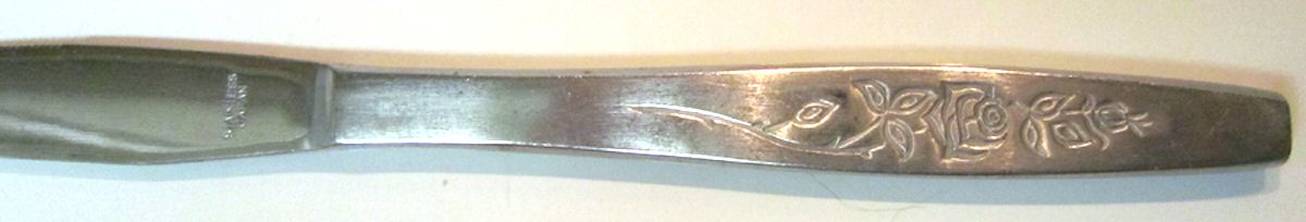 Satin Rose (Stainless) Modern Solid Knife by Unknown Mfg Silver-1