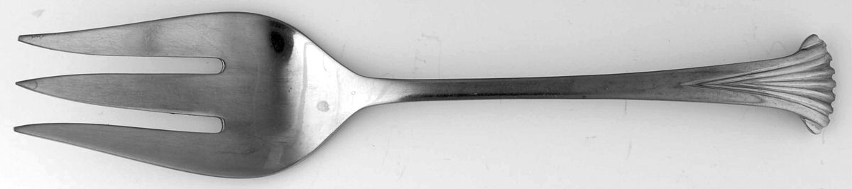 UNF683 (Stainless) Medium Solid Cold Meat Serving Fork by Unknown Mfg Silver-1