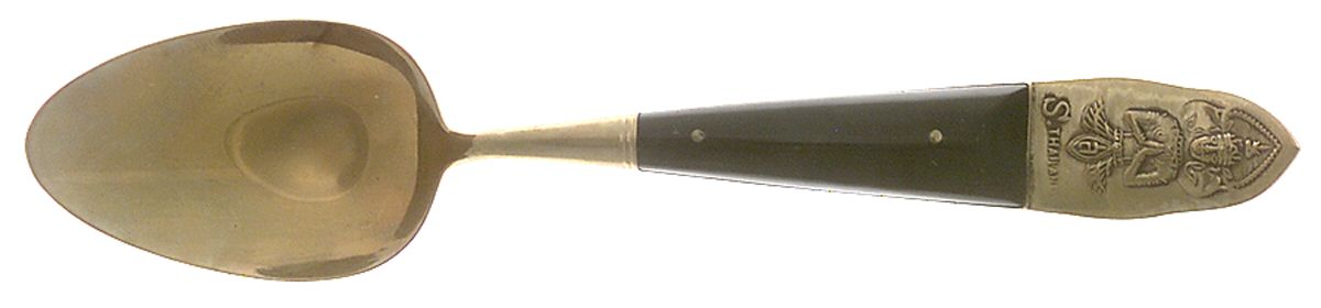 Thailand (Brass) Place/Oval Soup Spoon by Unknown Mfg Silver-1