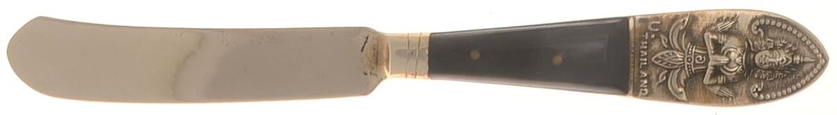 Thailand Butter Spreader Hollow Hdl-Paddle/Stainless Blade by Unknown Mfg Silver-1