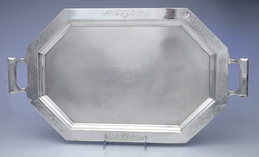 84400 (Silverplate, Hollowware) Large Silverplate Waiter Tray by Universal Silver-1