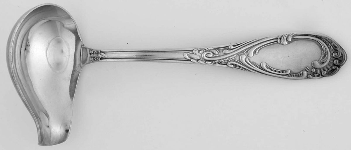UNF819 (Silverplate) Solid Gravy Ladle by Unknown Mfg Silver-1