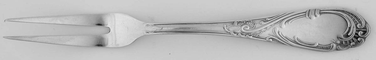UNF819 (Silverplate) Small 2-Tine Cold Meat Serving Fork by Unknown Mfg Silver-1