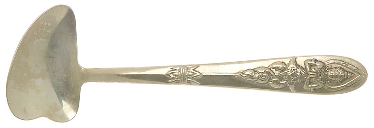 Siam-Brass-Full Figure Buddha Large Solid Jelly Server by Unknown Mfg Silver-1