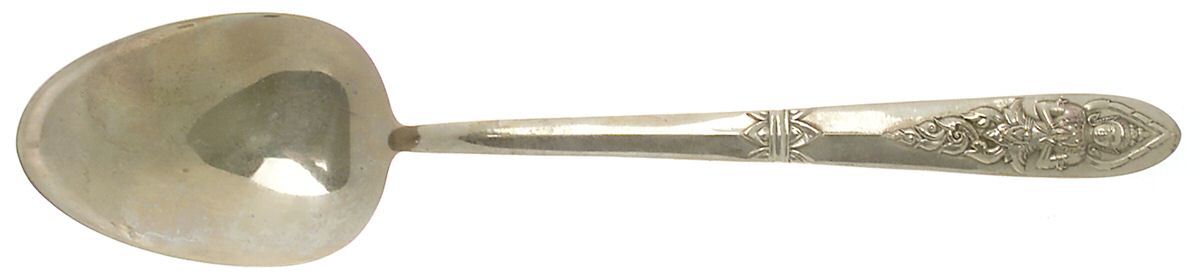 Siam-Brass-Full Figure Buddha Large Solid Serving Spoon by Unknown Mfg Silver-1