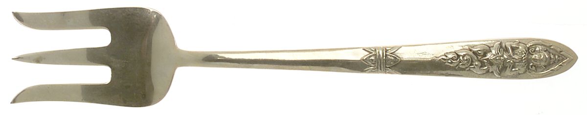 Siam-Brass-Full Figure Buddha Medium Solid Cold Meat Serving Fork by Unknown Mfg Silver-1