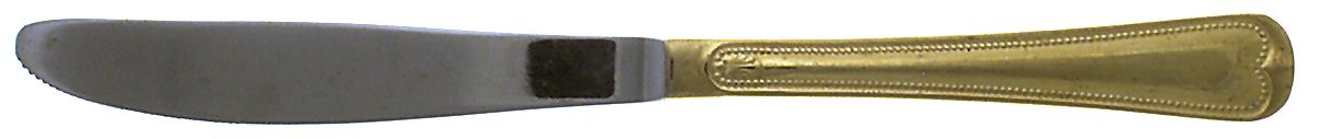 UNF830 (Gold Electroplate) Modern Solid Knife by Unknown Mfg Silver-1