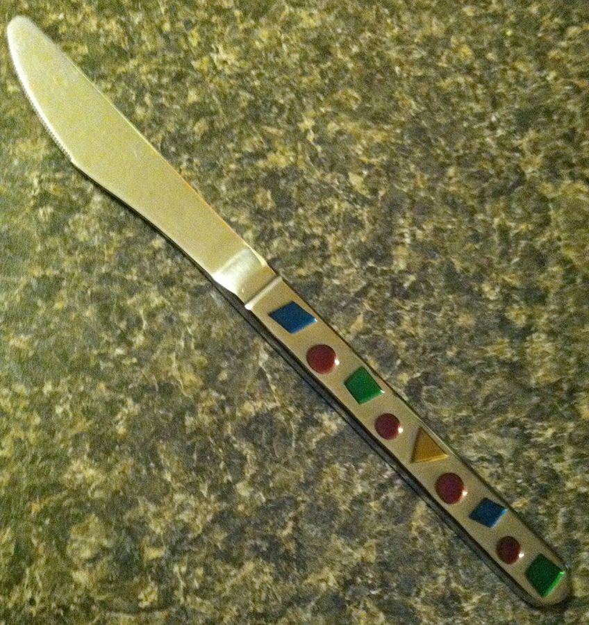 UNF835 (Stainless) Modern Solid Knife by Unknown Mfg Silver-1