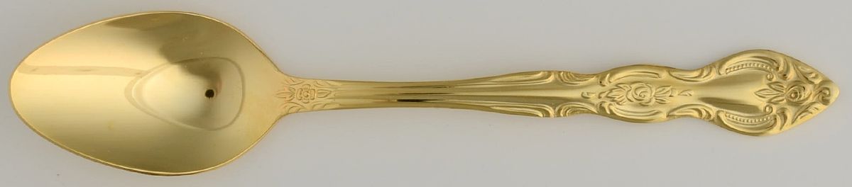 Serena (Gold Electroplate) Teaspoon by Unknown Mfg Silver-1