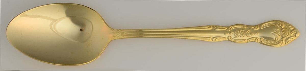 Serena (Gold Electroplate) Tablespoon (Serving Spoon) by Unknown Mfg Silver-1