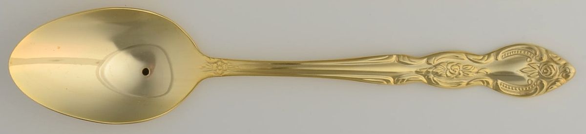 Serena (Gold Electroplate) Place/Oval Soup Spoon by Unknown Mfg Silver-1