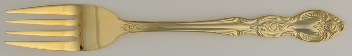 Serena (Gold Electroplate) Fork by Unknown Mfg Silver-1