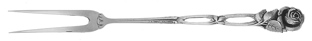 800-46 (Sterling) Short Handle Pickle/Olive Fork by Unknown Mfg Silver-1