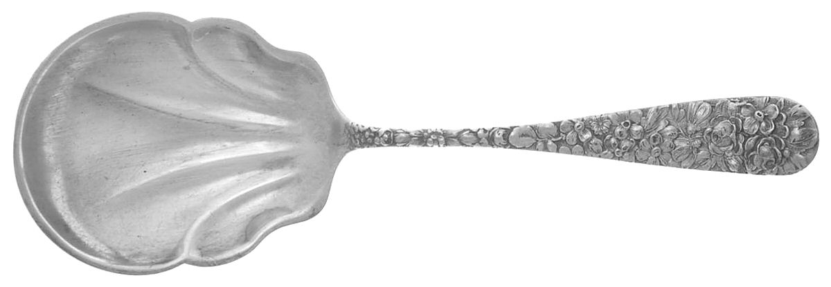 UNF853 (Sterling) Solid Salad Serving Spoon by Unknown Mfg Silver-1