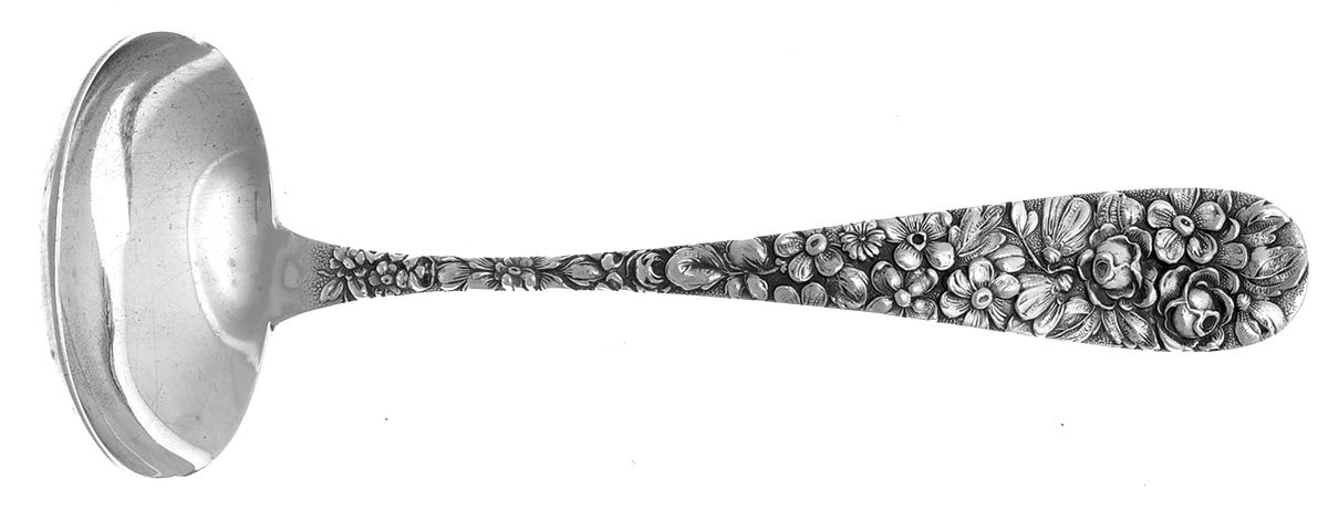 UNF853 (Sterling) Solid Piece Cream Ladle by Unknown Mfg Silver-1