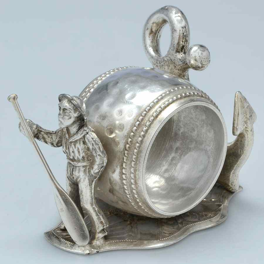 Figural Napkin Rings (Silverplate Napkin Ring by Unknown Manufacturer-1