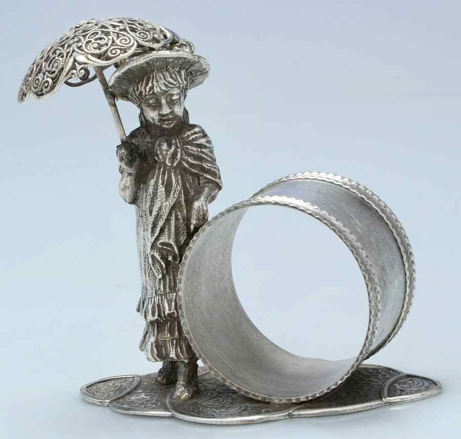 Figural Napkin Rings (Silverplate Napkin Ring by Unknown Manufacturer-1